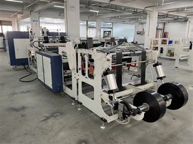MFG-400*2 dvokanalna plastična vreća za smeće na roli stroj za izradu vreća s uređajem za označavanje